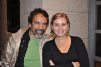 L'attore messicano Damián Alcázar  con Camilla Pagani, della Segreteria Organizzativa del Festival